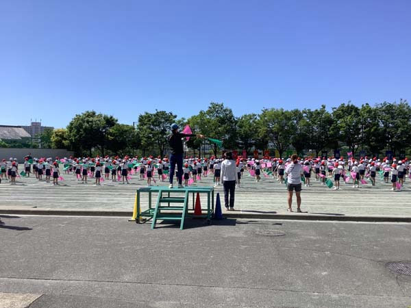 運動会練習をがんばっています