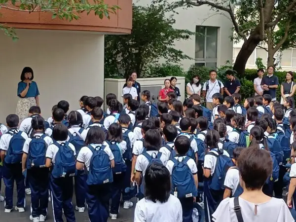 ３年生　富士林間学校　出発式