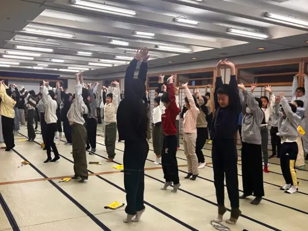 雪の学校　2日目朝会